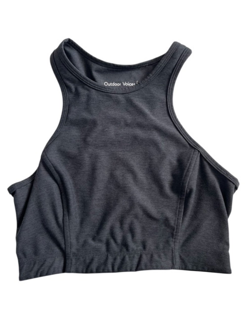 Outdoor Voices dark grey Racerback sports bra